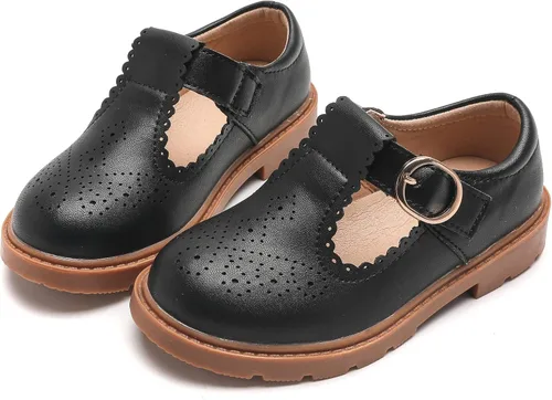 Miniatura 7 de kkdom Mary Jane - Zapatos planos de vestir con correa para niñas, zapatos escolares para bodas, fiestas (niños pequeñosniños grandes)