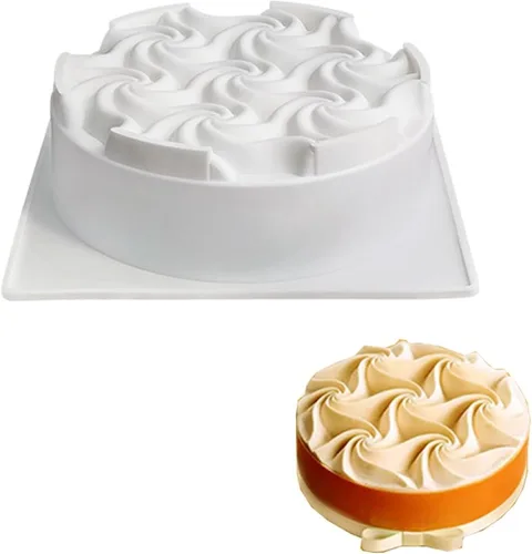 Miniatura 8 de Molde de silicona para pastel de mousse francés de una sola flor 3D de 6 pulgadas, molde de silicona para tartas, crisantemo, girasol, dona, barra