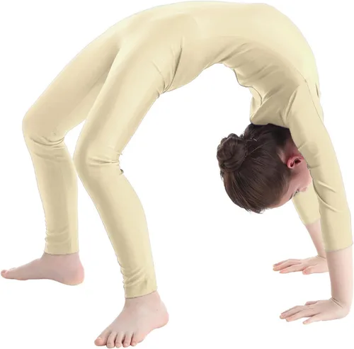 Miniatura 7 de Body de manga larga para niños y niñas, con cuello alto, cuerpo completo, leotardo de gimnasia