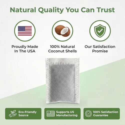 Miniatura 5 de Filtros para Destilador Green Piece – Sobres de Carbón de Carbón Activado (Hecho en EE. UU.) Absorbente de Olor y COV, Compatible con Destiladores