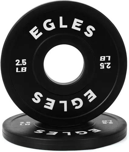 Egles Juego de Placas de Cambio 1.25LB, 2.5LB, 5LB - Placas de Peso Recubiertas de Goma en Pares, Placas Bumper Olímpicas, Codificadas por Color,