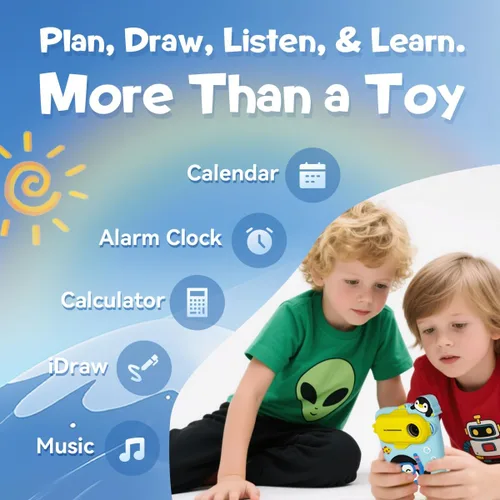 Miniatura 3 de Teléfono inteligente para niños, juguetes educativos para niños con más de 220 juegos, pantalla táctil de 3.97 pulgadas, cámara de 5 MP, control