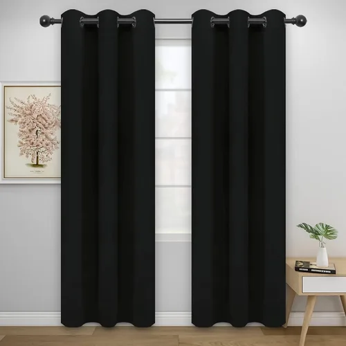 Miniatura 278 de Easy-Going - Cortinas opacas para dormitorio, aislamiento térmico sólido con ojales, cortinas de ventana para reducción de ruido, cortinas