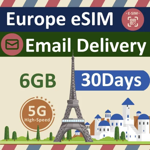 Miniatura 9 de SIM2ROAM Europe Data SIM Card prepago 6GB 30 días 5G/4G/LTD datos de alta velocidad - Francia, Reino Unido, Alemania, Italia, España, Irlanda
