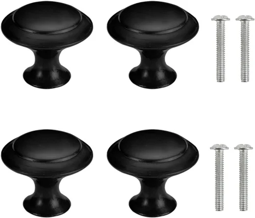Miniatura 26 de 4 pomos de puerta de armario, pomo de puerta de cajón de armario para muebles de cocina, perilla de gabinete de acero inoxidable con tornillos, gris