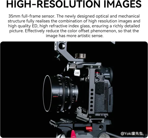 Miniatura 5 de 7artisans Lente Cine de gran apertura T2.0 de 1.378 in compatible con montura Leica/Sigma/Panasonic L