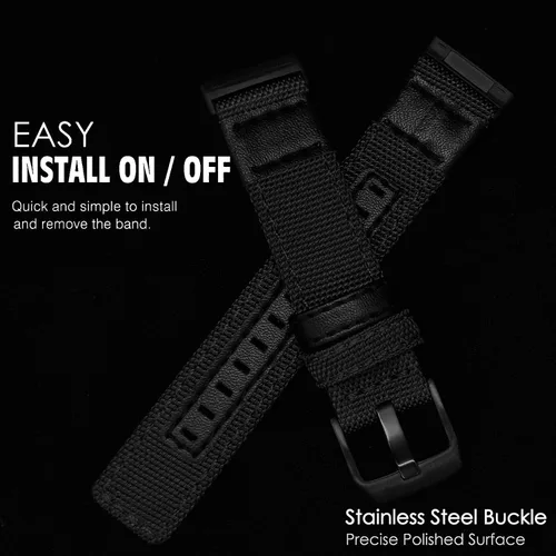 Miniatura 2 de Abanen Correas de reloj militar de nailon para Fitbit Versa 4 / Sense 2, conectores mejorados con tela tejida transpirable correa duradera