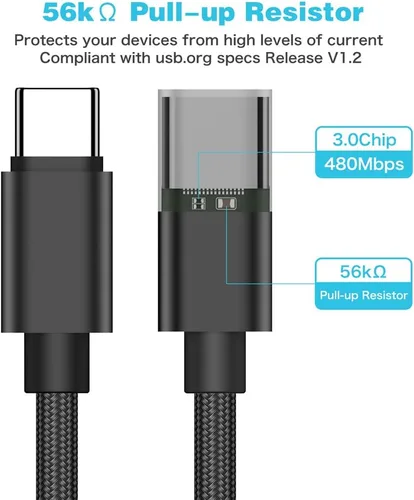 Miniatura 4 de Adaptador micro USB a USB C, (paquete de 2) Micro USB hembra a USB tipo C macho Conversor de carga rápida compatible con Samsung Galaxy S23 S22 S21