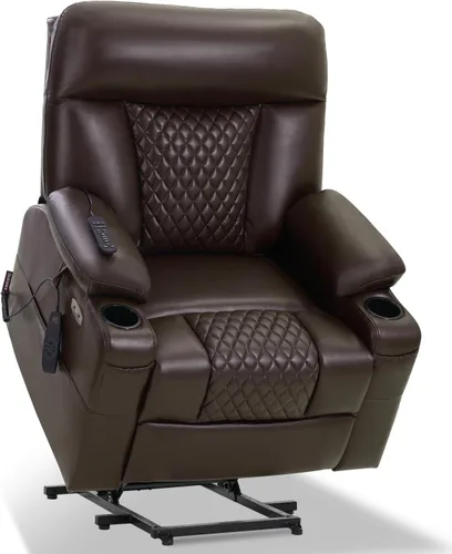 Miniatura 11 de EONIX SLRY019020 - Silla reclinable eléctrica para adultos mayores con calor y masaje, sillas reclinables eléctricas resistentes de 400 libras