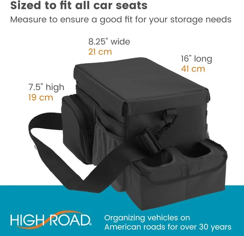 Miniatura 9 de High Road CarHop Organizador de Asiento Trasero para Niños y Organizador de Asiento de Pasajero para Adultos - Enfriador de Asiento de Carro