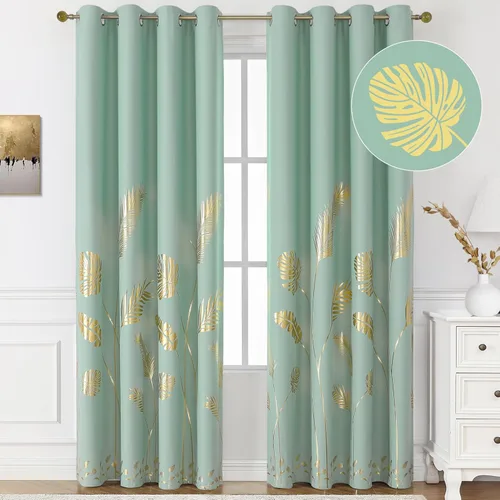 Miniatura 75 de BUHUA - Cortinas opacas blancas, cortinas plateadas, juego de 2 paneles de cortinas con ojales para dormitorio, elegante tratamiento de ventana