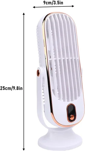 Miniatura 9 de Gonetre Ventilador de escritorio, ventilador de torre USB, enfriador de aire portátil, ventilador vertical, 5 velocidades, motor sin escobillas