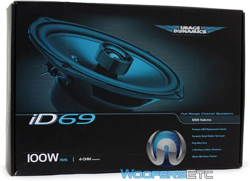 Miniatura 4 de Image Dynamics ID69 100W RMS 6x9" Sistema coaxial de rango completo con tweeter de seda de 1" (25 mm) - Par