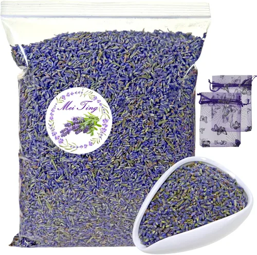 Flores secas de lavanda de 7 onzas (7.05 oz), capullos de lavanda aromáticos para remojos de baño, manualidades, manualidades, sobres para el hogar,