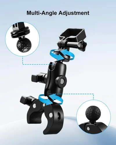Miniatura 4 de Kit de soportes para manillar de abrazadera de cámara de bicicleta, cubierta protectora de cámara para parasol de lente compatible con DJI Osmo