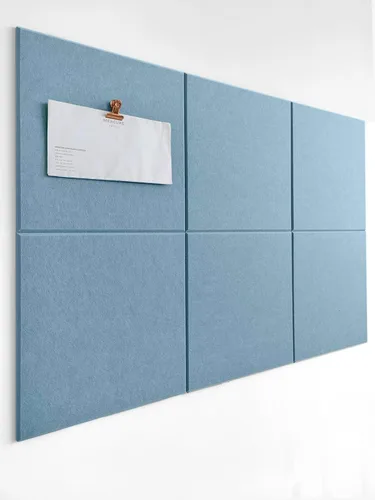 Miniatura 26 de Tabla de corcho alternativa de 24 x 36 pulgadas, paquete de 6 azulejos de pared de fieltro con pestañas adhesivas extraíbles seguras, tableros
