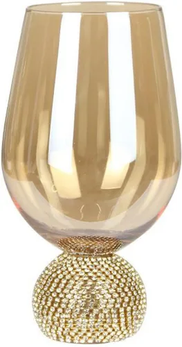 Miniatura 3 de Copas de vino de cristal sin tallo, 1 unidad, con diamantes de imitación y tachuelas, regalo de Navidad de Acción de Gracias para hombres, papá