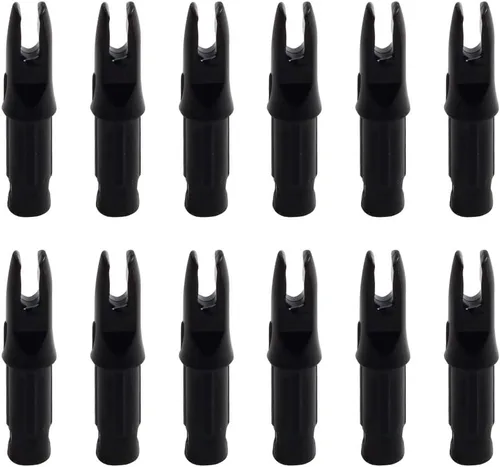 Miniatura 6 de 50 paquetes de flechas de arco con encoques - Insertos de flecha para flechas de carbono. Encoques de flecha de plástico de.244/6.20mm para tiro
