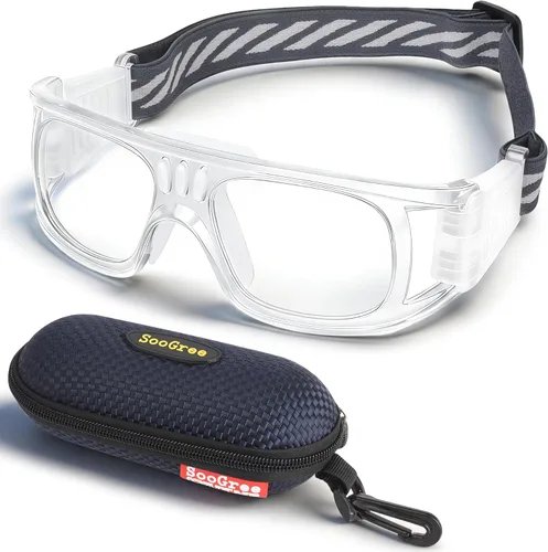 "N/A" Gafas deportivas para hombre, para raquetbol, baloncesto, fútbol, gafas protectoras, lentes de choque y colisión, reemplazables Marco de
