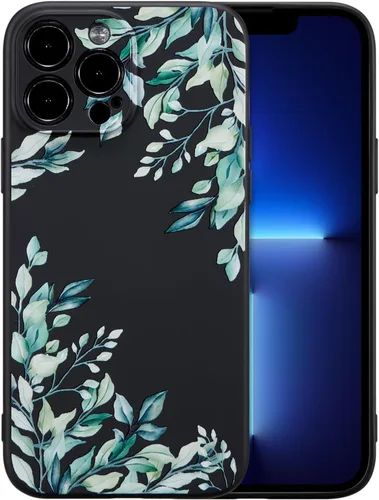 Miniatura 135 de RALEAVO Funda Floral para iPhone 12, Cubierta de Silicona Líquida con Bonito Patrón de Rama de Flores para Niñas y Mujeres, Funda Protectora de Goma