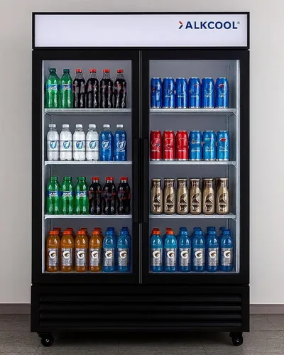Miniatura 15 de Refrigerador comercial de bebidas, refrigerador de 6 pies cúbicos, pequeño y delgado con puerta de vidrio individual, enfriador de bebidas