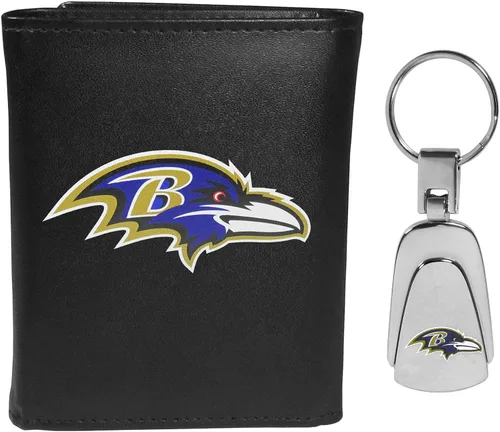 Miniatura 6 de Siskiyou Sports NFL unisex Tri-fold Wallet & Steel Key Chain