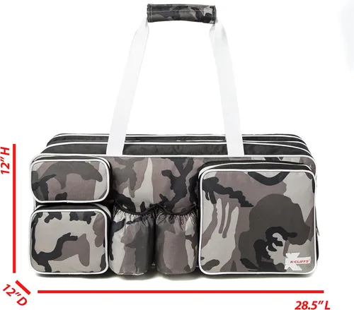 Miniatura 9 de K-Cliffs Bolsa de raqueta de tenis Nylon balístico de lujo Compartimento para zapatos Camuflaje