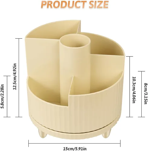 Miniatura 6 de Soporte para brochas de maquillaje, organizador de maquillaje giratorio de 360°, organizador de brochas de maquillaje, brochas de maquillaje