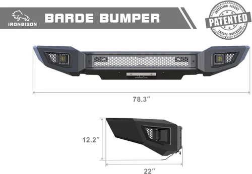 Miniatura 4 de IRONBISON Parachoques delantero compatible con Ford F150 de 2018 a 2020 (excluyendo Raptor y modelos diesel 2020) para camioneta pickup todo