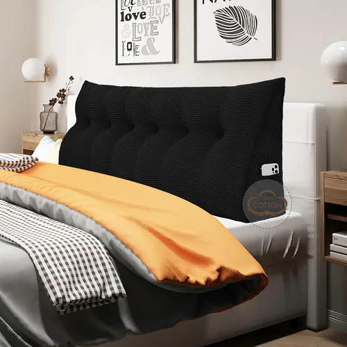 Miniatura 41 de WOWMAX - Almohada triangular para cabecero; almohada en forma de cuña para cabecero; almohada grande de refuerzo para cama, almohada