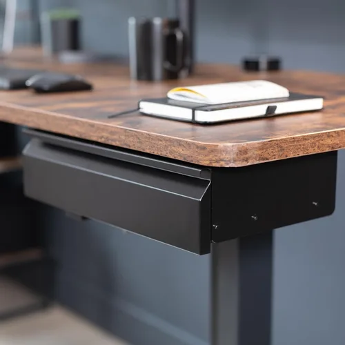 Miniatura 6 de VIVO DESK-DR16-BP - Cajón deslizante para debajo del escritorio de 16 pulgadas con regleta de alimentación para carga, organizador de Negro