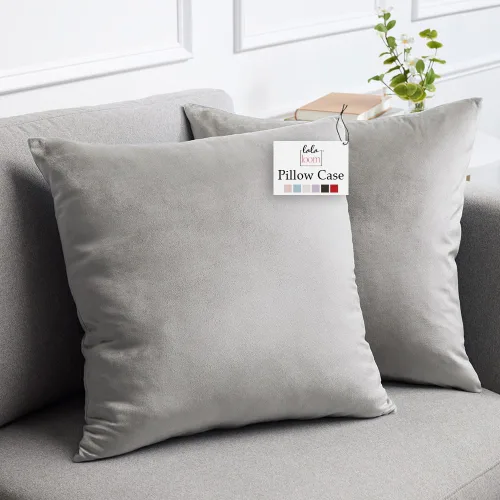 Miniatura 18 de lalaLOOM Juego de 2 fundas de almohada lujosas de terciopelo sedoso, 18 x 18 pulgadas, fundas de almohada decorativas más suaves, cremallera oculta