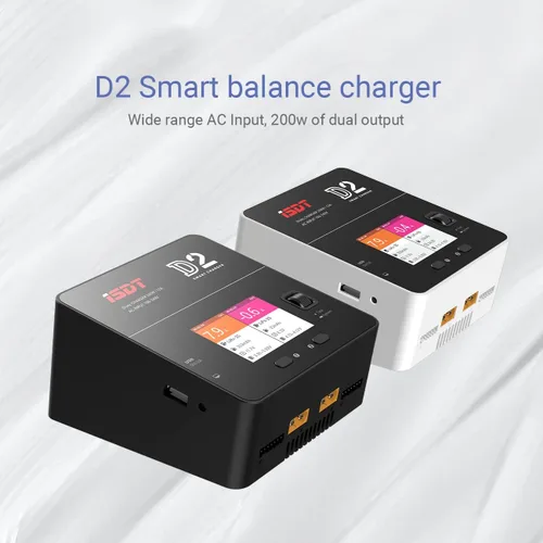 Miniatura 2 de ISDT lipo Cargador de batería D2 MK2 con CA 2 x 200 W modo de salida dual, cargador Lipo inteligente Hobby descargador para batería inteligente 1-6S