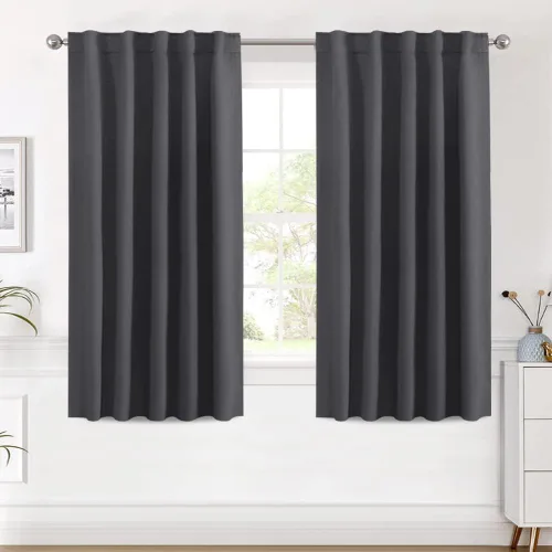 Miniatura 135 de H.VERSAILTEX Cortinas opacas con aislamiento térmico, paneles de tratamiento de ventana, cortinas opacas para oscurecer la habitación, cortinas Gris