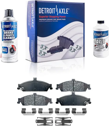 Miniatura 57 de Detroit Axle - Pastillas de freno de cerámica delanteras Reemplazo de pinza de freno derecha para Dodge Ram 1500 Dakota, Ram 1500 Classic - Juego