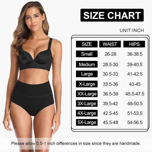 Miniatura 6 de K-CHEONY Women's Underwear, High Waist Cotton Breathable Full Coverage Panties Brief Multipack Regular and Plus