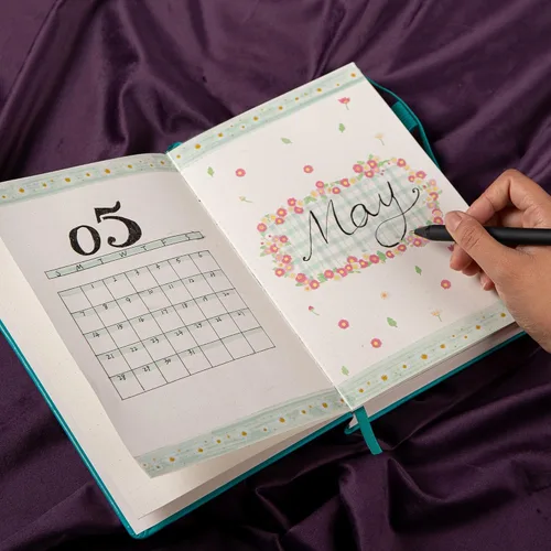 Miniatura 6 de TIEFOSSI - Cuaderno de bolsillo con tapa dura punteado A5, papel de escritura de 100 g/m² de 400 páginas, cuaderno organizador para mujeres, Acuario