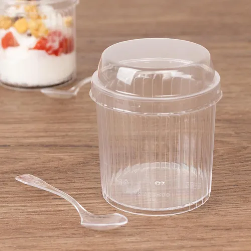 Miniatura 16 de Efavormart - Paquete de 50 tazas de plástico transparente de 7 onzas con tapas de cúpula, pudín y cuencos de frutas para eventos y concesiones a