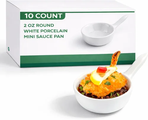 Miniatura 29 de Restaurantware -Cuencos para salsa de inmersión de 2 onzas, 10 platos de salsa en forma de canoa - aptos para microondas, aptos para horno, platos