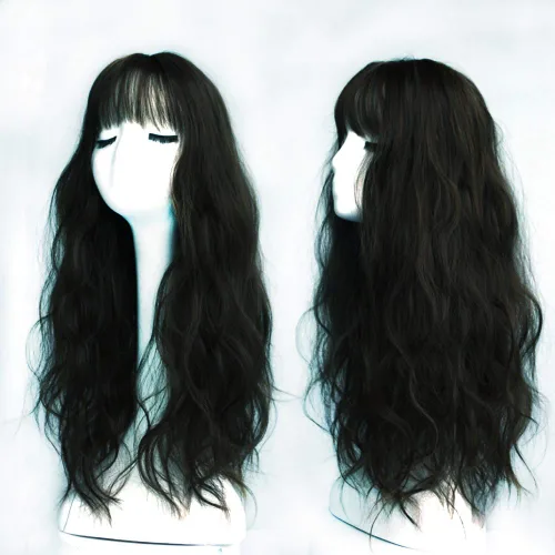Miniatura 2 de Pieza de repuesto para la frente del cabello de 6 x 6 pulgadas con clip en suplemento ondulado suelto con flecos delgados para cabello fino
