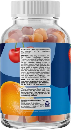 Miniatura 9 de Phytoral Gomitas multivitamínicas naturales para hombres con zinc, vitamina D C A y biotina B6 B12, suplemento de salud completo – 90