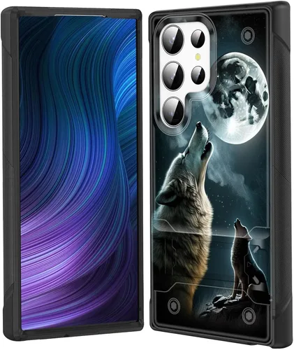 Miniatura 63 de Funda para Galaxy S24 Plus con soporte, doble capa híbrida de policarbonato duro y silicona suave, resistente a prueba de golpes, funda protectora