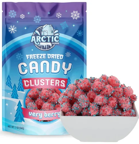 Miniatura 10 de Arctic Farms Caramelos liofilizados en racimos de caramelos de 2 onzas empaquetados y en caja (sabores surtidos)
