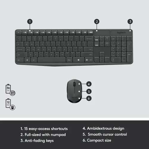 Miniatura 6 de Logitech Teclado y mouse inalámbrico MK235