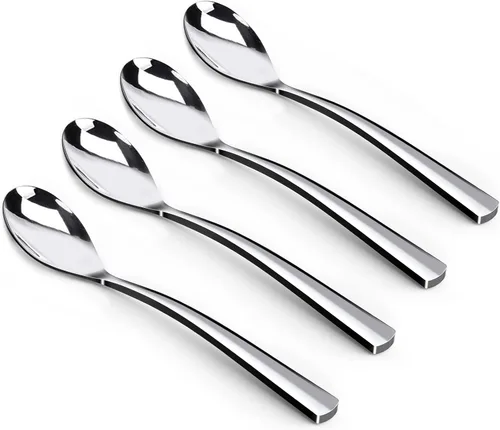 Miniatura 7 de Cucharas de café, 2 cucharaditas GLAMFIELDS con mango largo, juego de cucharas de café Demitasse de 6 pulgadas, cucharas de café expreso de acero