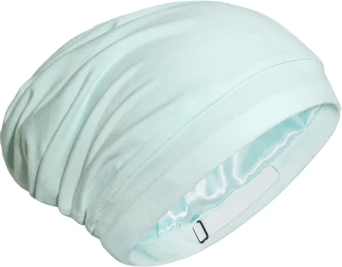 Miniatura 19 de CAPLORD Gorro de satén para dormir, envoltura de pelo rizado para hombres, gorros de seda ajustables para mujeres, gorro de seda para el cabello