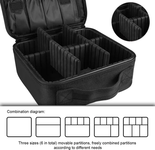 Miniatura 4 de Estuche de maquillaje de viaje, Negro