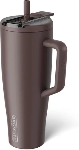 Miniatura 51 de BrüMate Era Flip - Vaso de 30 onzas con tapa con pajilla cubierta 100 % a prueba de fugas, popote higiénico cubierto, botella de agua de acero