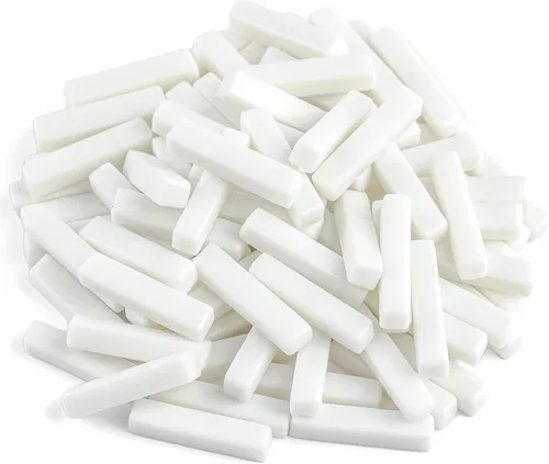 Youway Style Azulejos de Mosaico Blancos para Manualidades a Granel, 150g Tiras de Formas de Piezas de Vidrio de Mosaico, Kit de Manualidades de