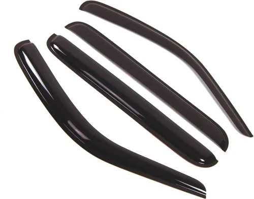Visor de ventana compatible con Jeep Liberty 2008-2012, DGWV2-274, deflector de montaje exterior, protector de lluvia, humo oscuro, juego de 4 piezas